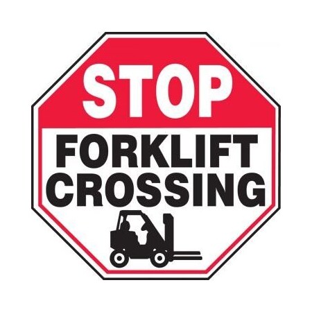 STOP Safety Sign FORKLIFT CROSSING MVHR939XP